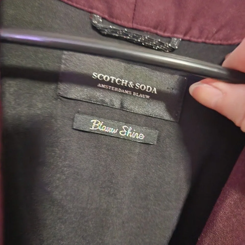 SCOTCH & SODA Amsterdams Blauw Burgundy Kimono Cardigan‎ Jacket Size L